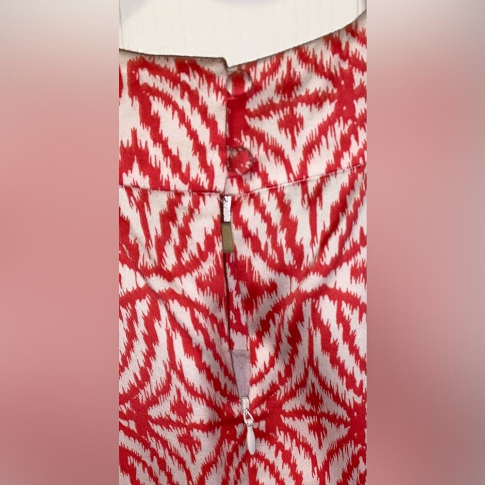 INC International Concepts woman’s Coral & White sleeveless Dress Size 12 Beaded - Picture 3 of 16